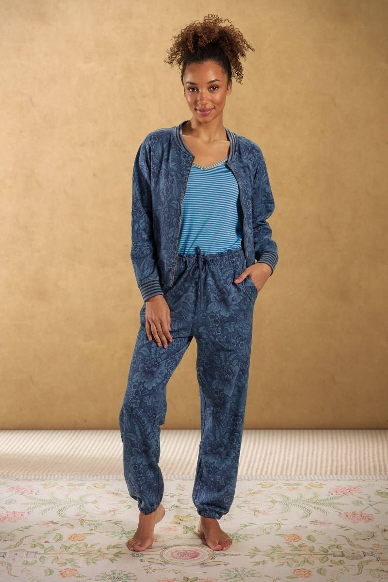 Pip Studio Trousers Long Jogger Casa dei Fiori Blue Pip Studio