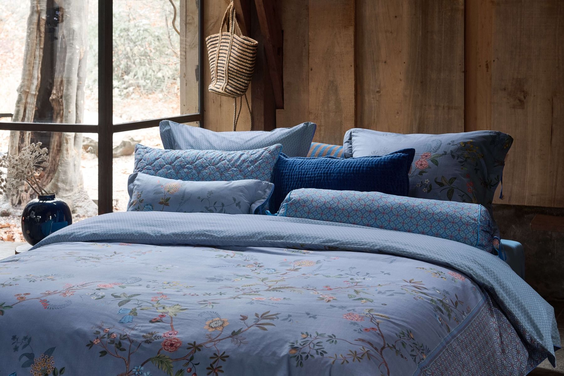 Dekbedovertrekset Bustani Blauw