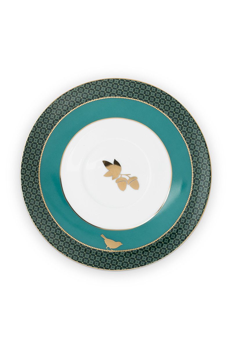 Winter Wonderland Cappuccino Cup & Saucer Green