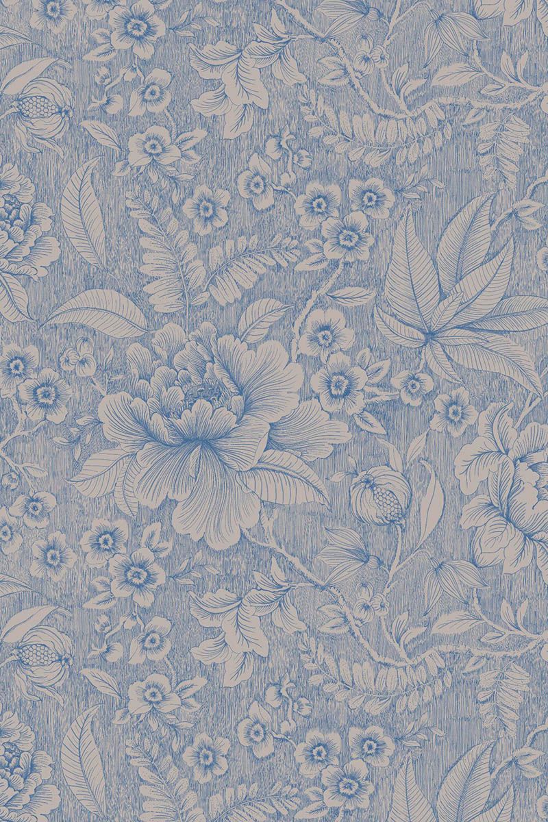 Pip Studio Casa dei Fiori Vliestapete Khaki/Blau