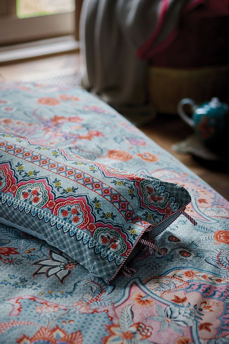Cushion Rectangle Long Chintz Festival Blue