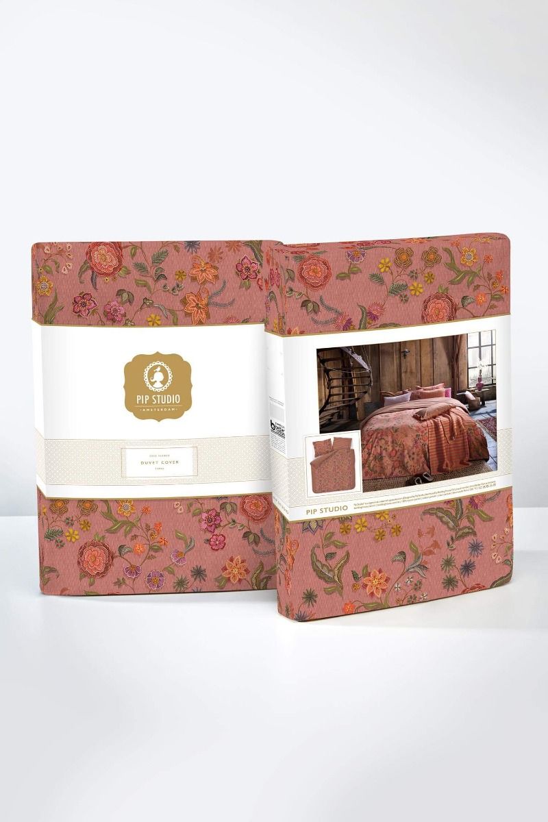 Bettbezug-Set Coco Flower Koralle