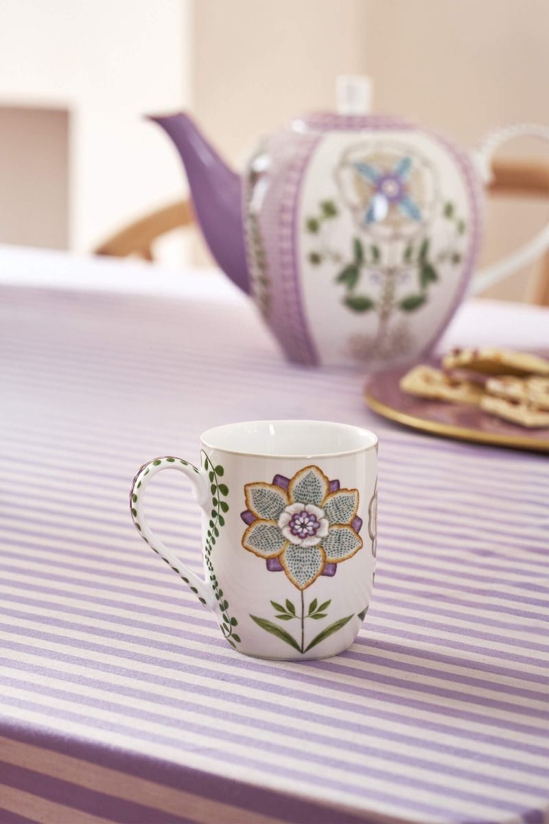 Lily & Lotus Set/2 Mugs Small Lilac 145ml