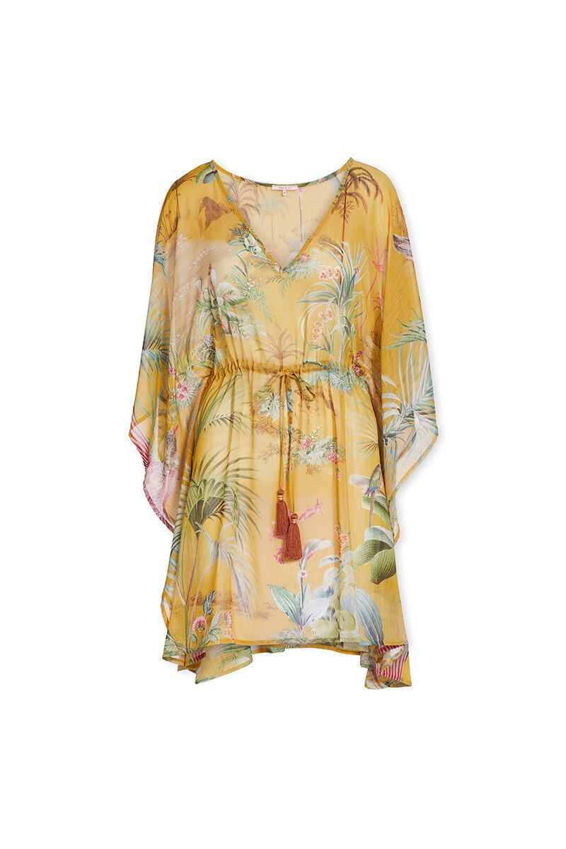 Tunic Palm Scenes Big Gelb