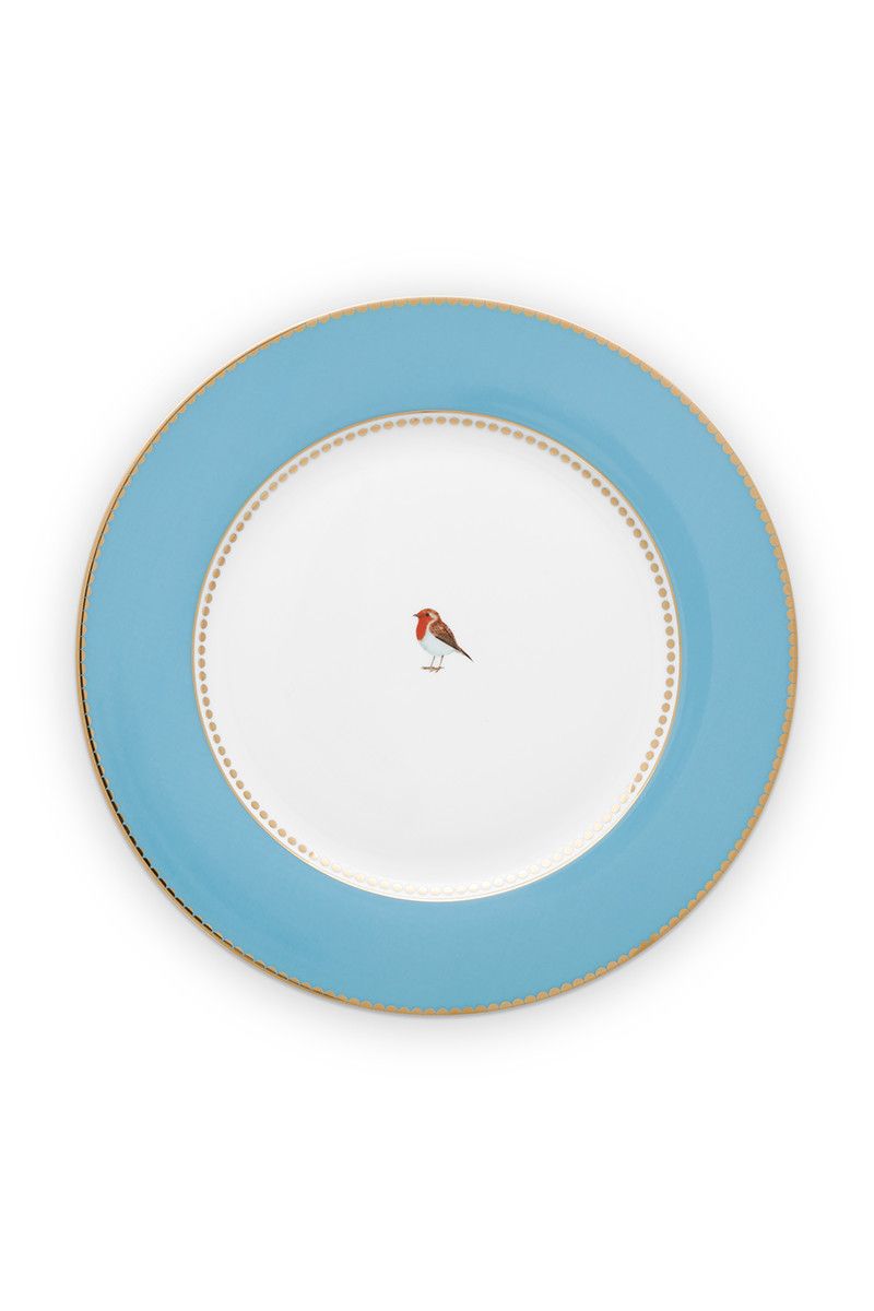 Love Birds Dinner Plate Blue 26,5 cm