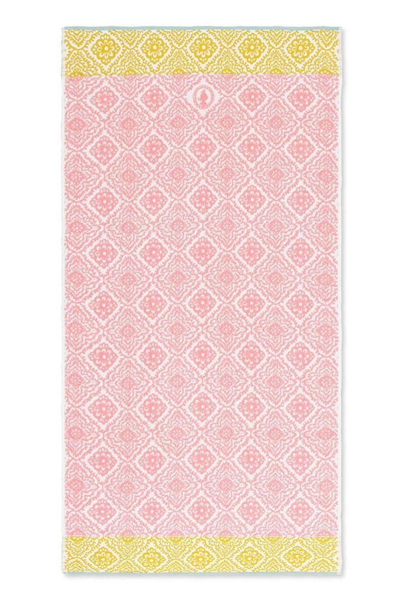 Grosse handtuch Jacquard Check rosa 70x140 cm