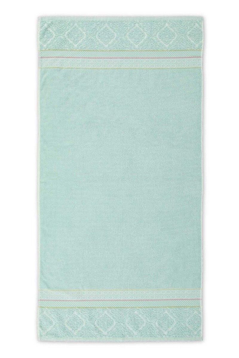 Large Bath Towel Soft Zellige Blue 70x140 cm