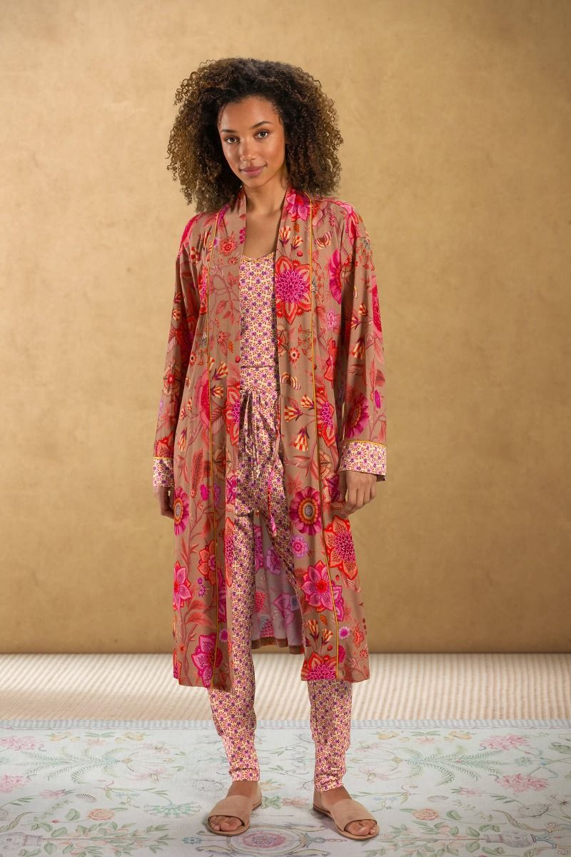 Kimono Viva las Flores Roze