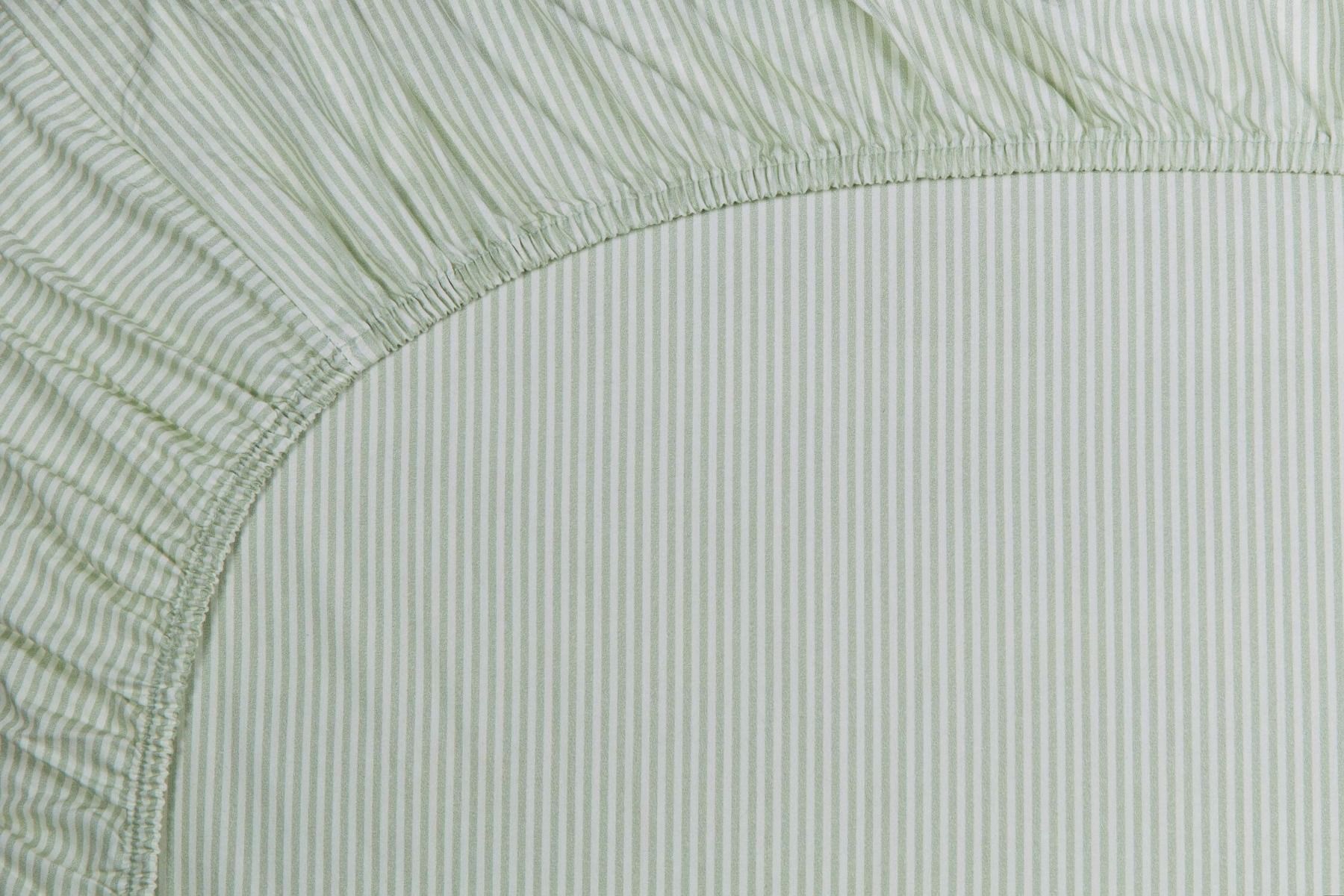 Fitted Sheet Duo Stripe Green