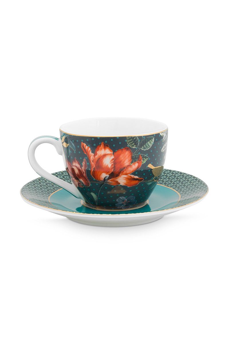 Winter Wonderland Espresso Tasse & Untertasse Dunkelblauw