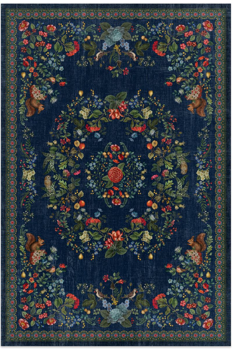 Tapis Fall in Leaf par Pip Bleu Foncé