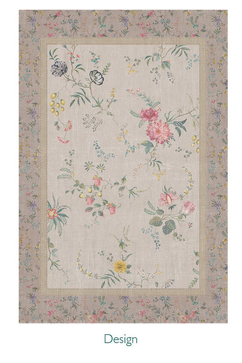 Vloerkleed Fleur Grandeur by Pip Khaki