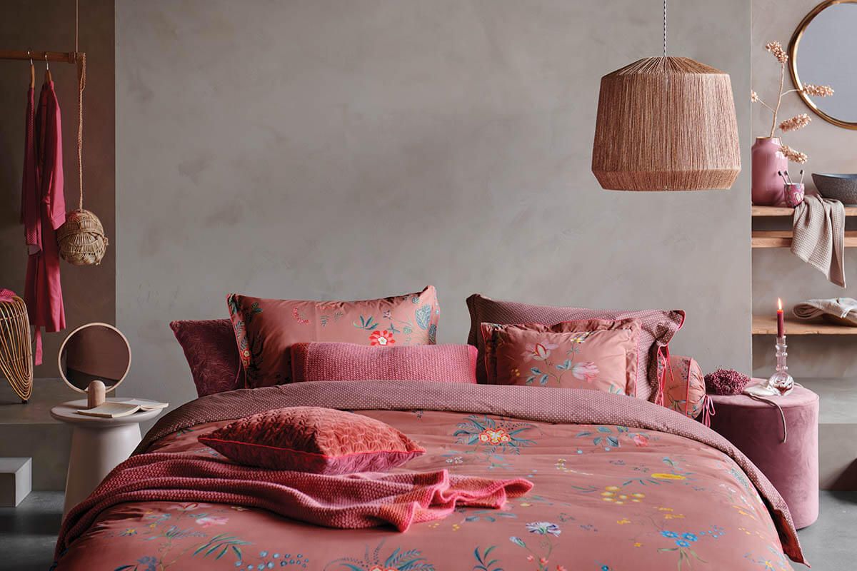 Rechteckige Zierkissen Bonnuit Rosa