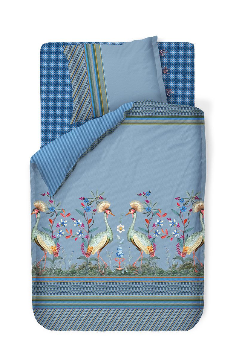 Dekbedovertrek Flirting Birds Blauw