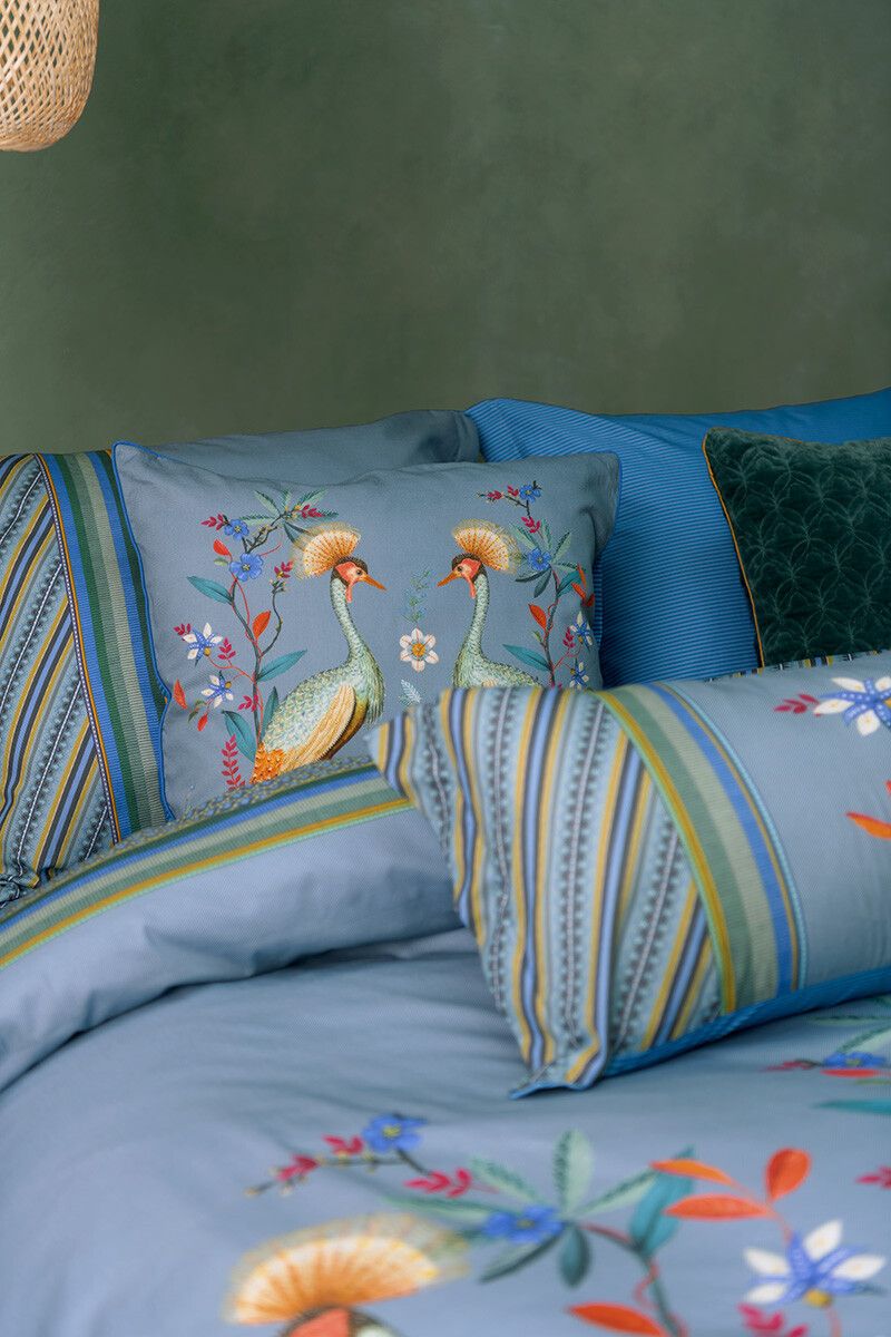 Pillowcase Flirting Birds Blue