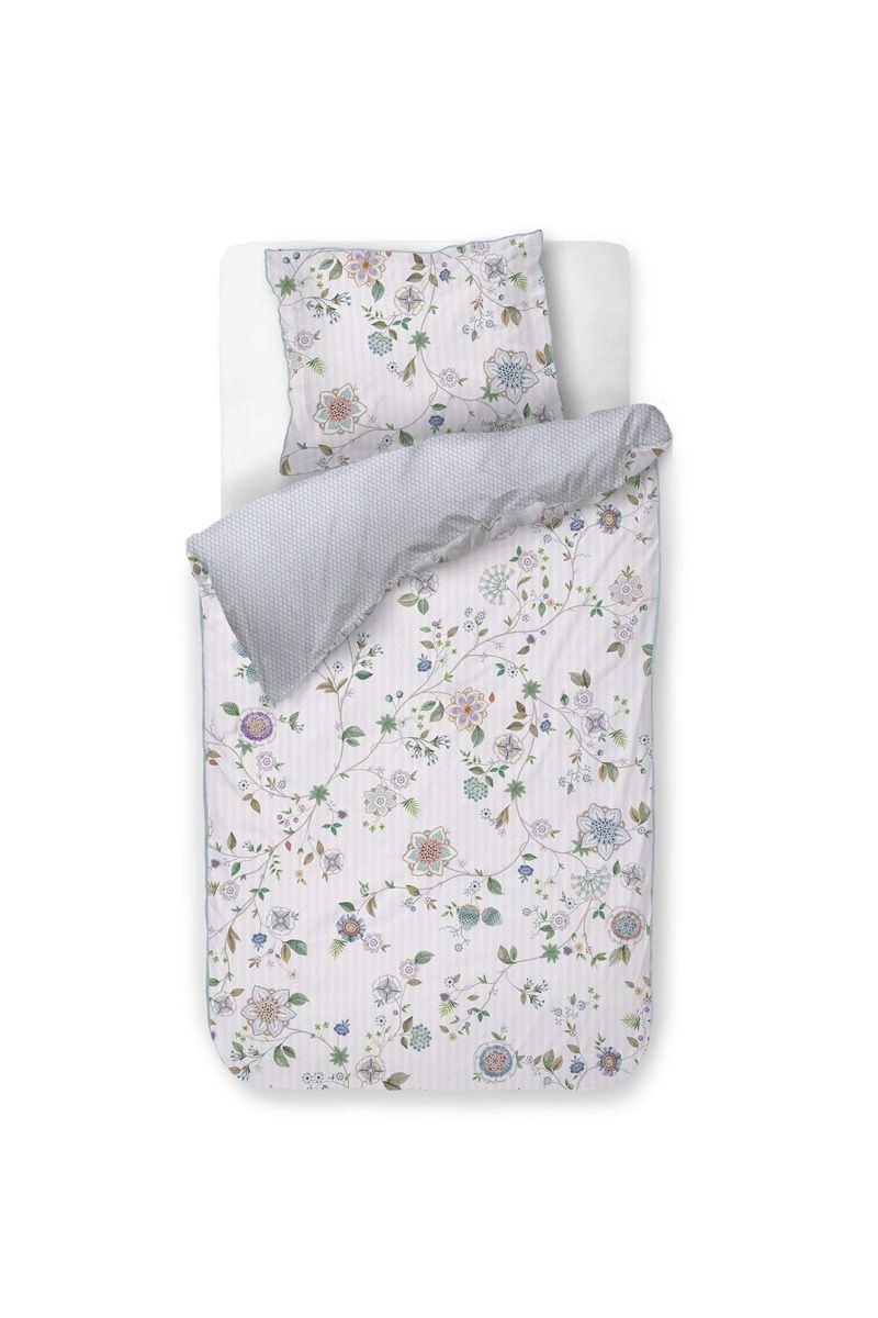 Duvet Cover Set Flores Bailando Off-White