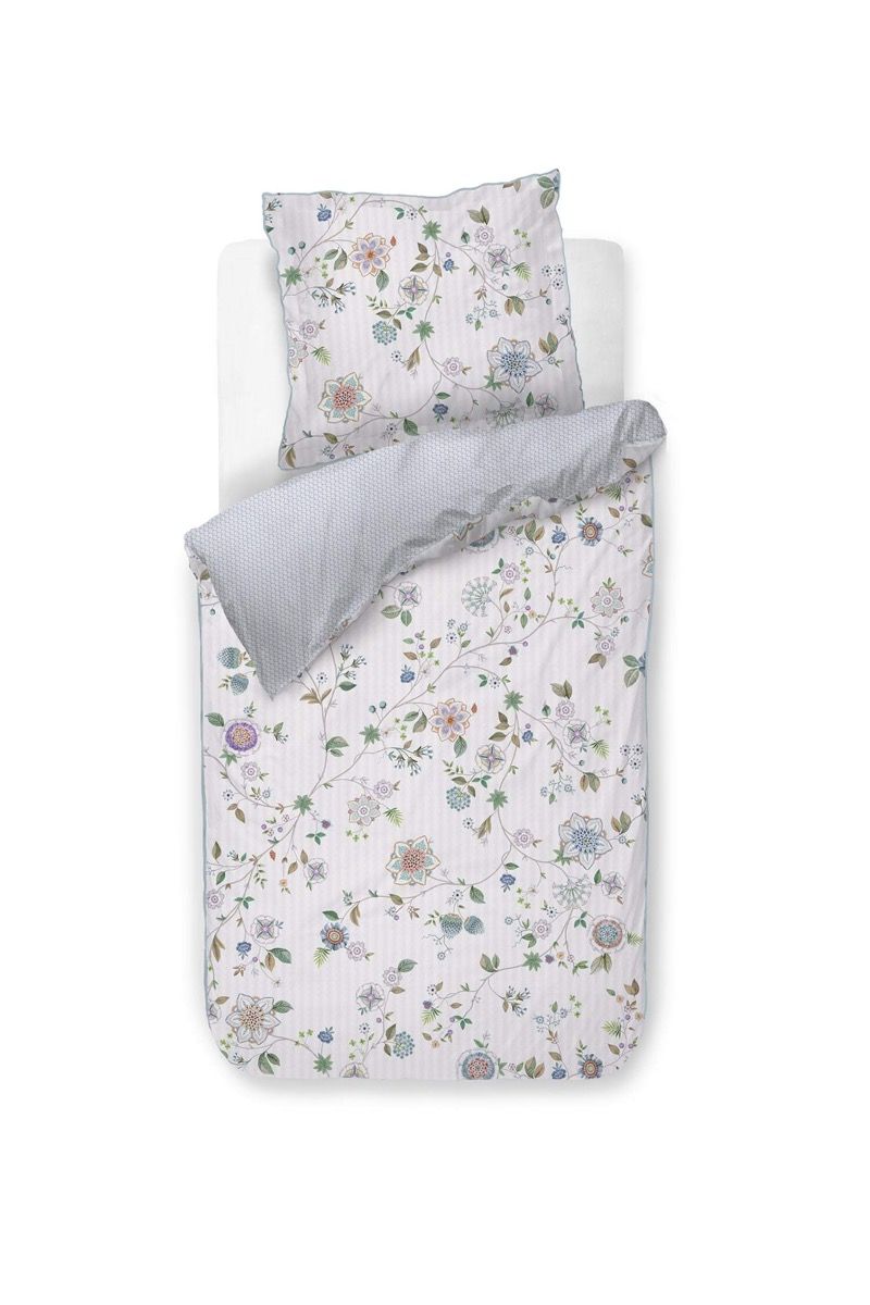 Duvet Cover Set Flores Bailando Off-White