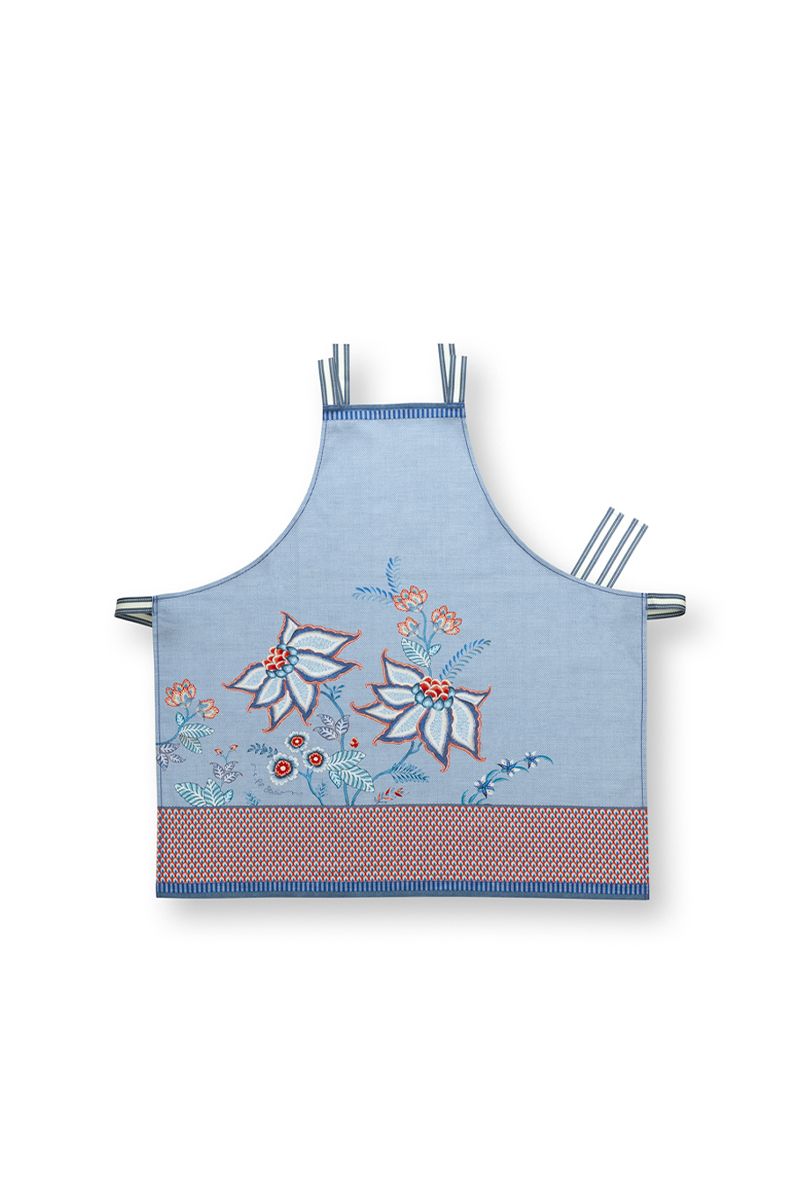 Flower Festival Apron Blue