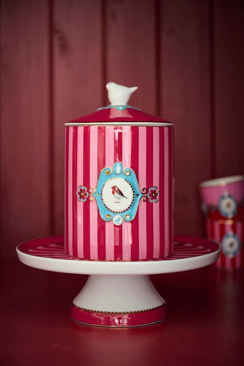 Love Birds Storage Jar Red/Pink