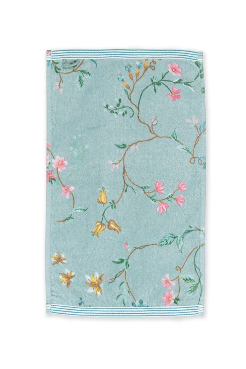 Guest Towel Les Fleurs Blue 30x50 cm | Pip Studio the Official website