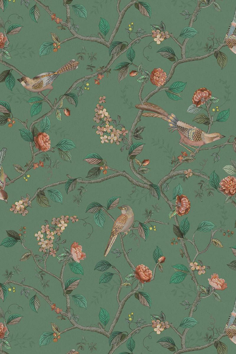 Pip Studio Good Nightingale Non-Woven Wallpaper Green