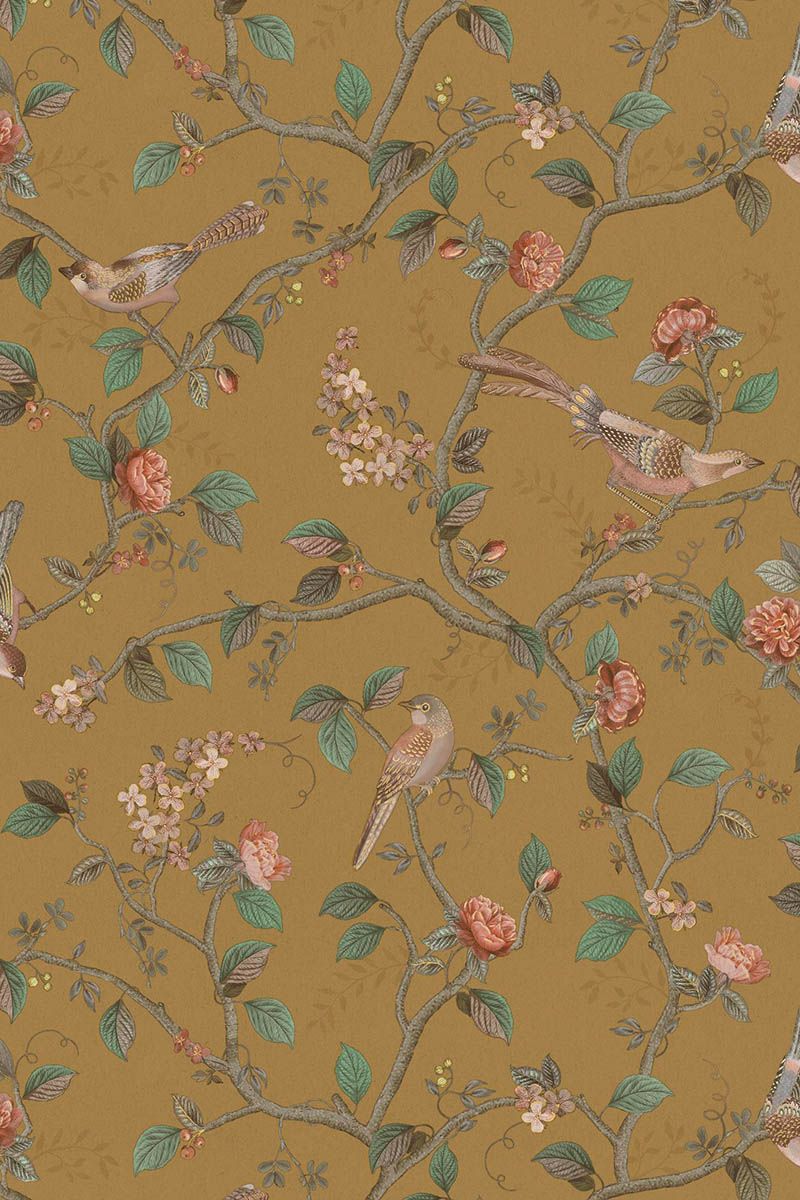 Pip Studio Good Nightingale Non-Woven Wallpaper Ocher