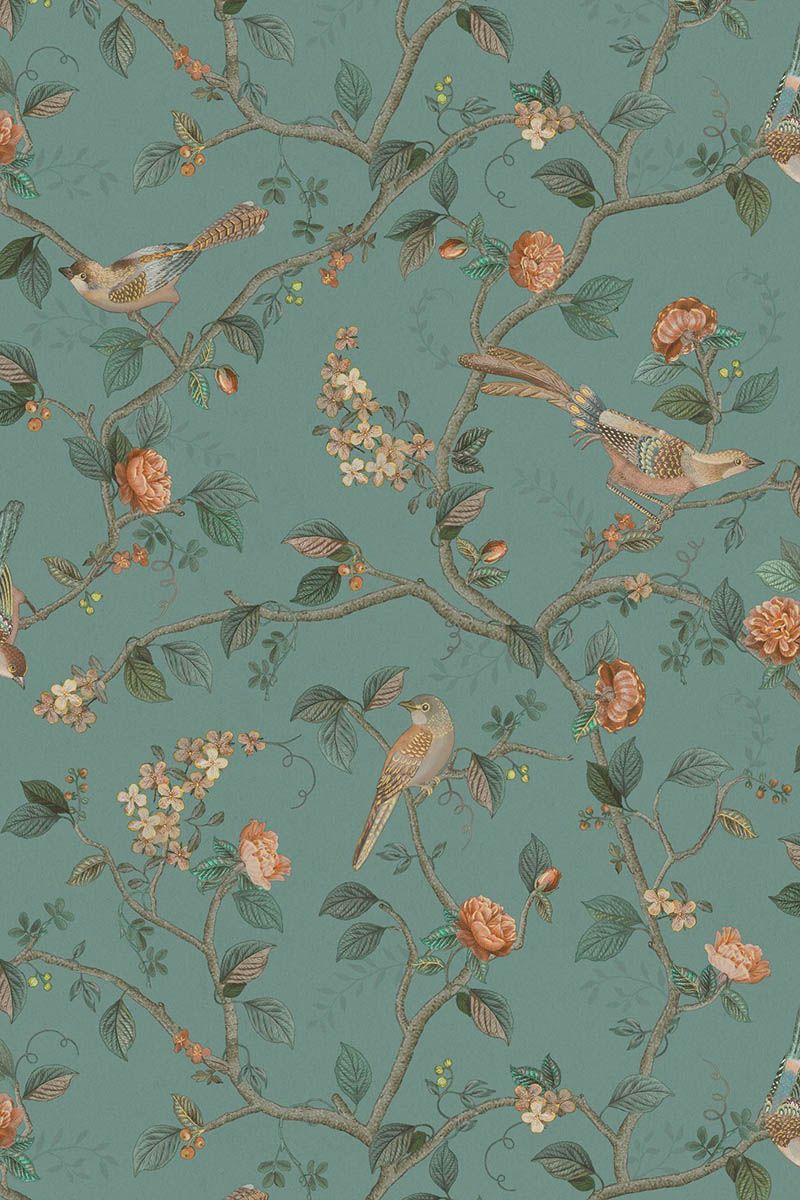 Pip Studio Good Nightingale Non-Woven Wallpaper Petrol