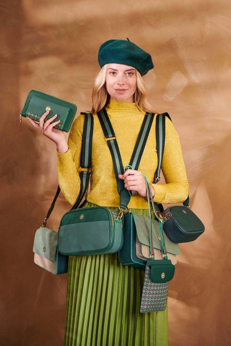 Portefeuille Pochette Uni Vert