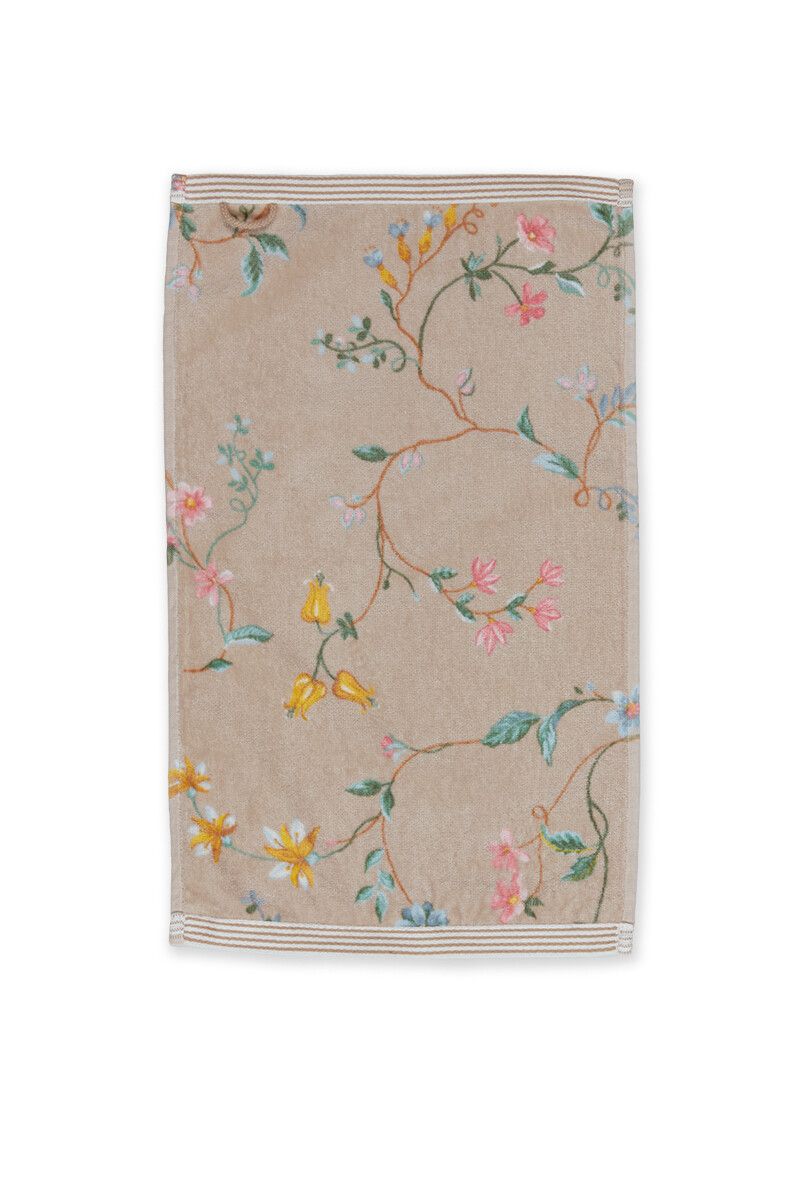 Guesttowel Set/3 Les Fleurs Khaki 30x50 cm
