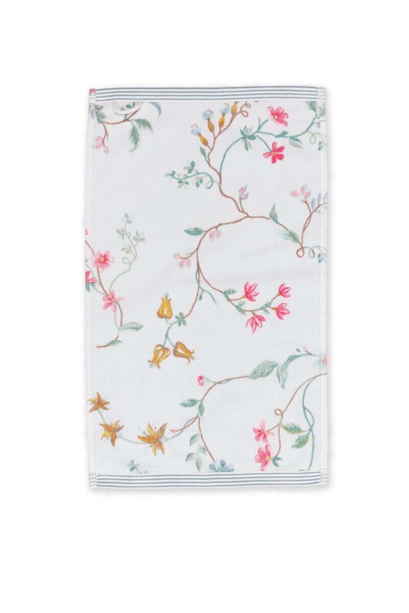 Gästehandtuch Set/3 Les Fleurs Weiß 30x50 cm