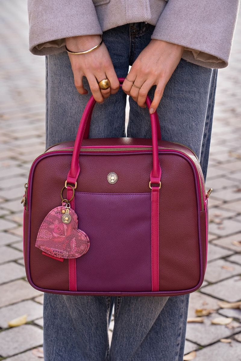 Spiegel-Schlüsselanhänger Kyoto Festival Dunkelrosa