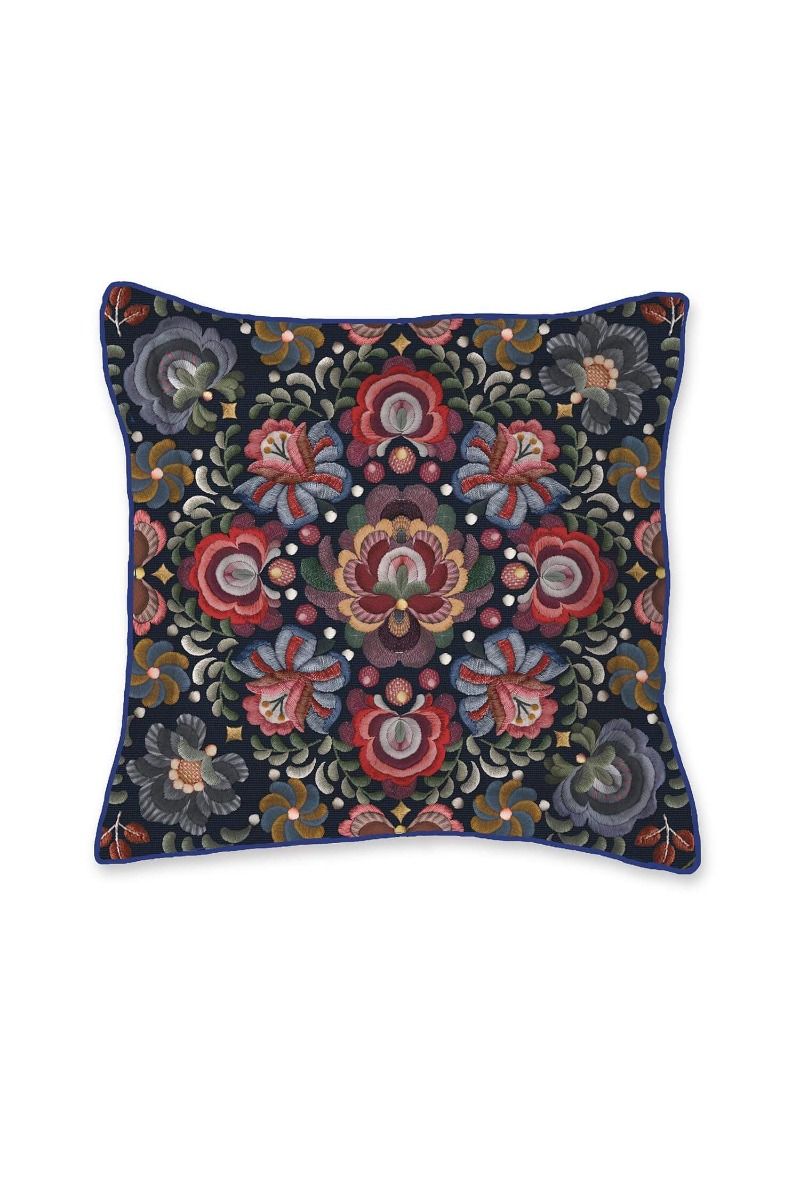 Cushion Square Il Ricamo Dark Blue