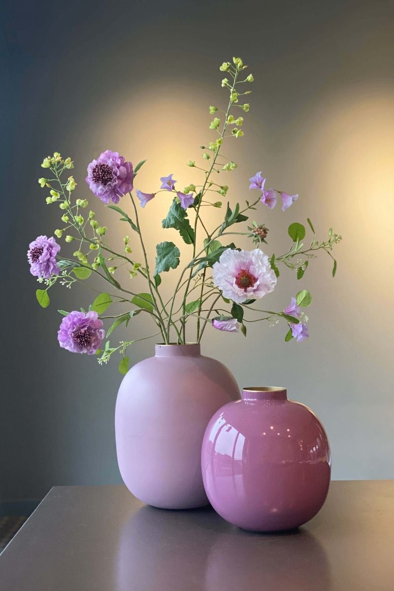 Vase en Métal Lilas 23cm