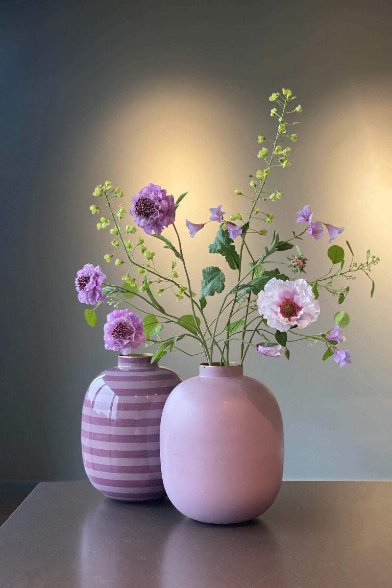 Metall Vase Matte Lila 32cm