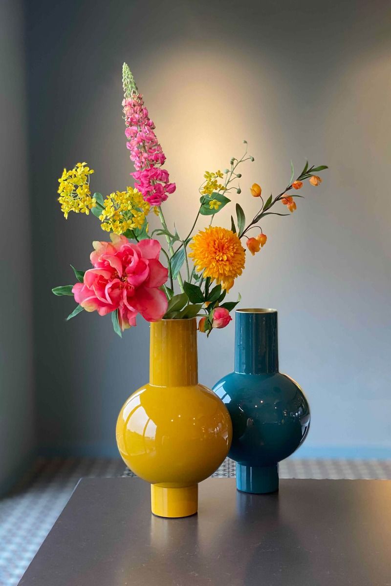 Vase en Métal en Coloris Jaune 40 cm