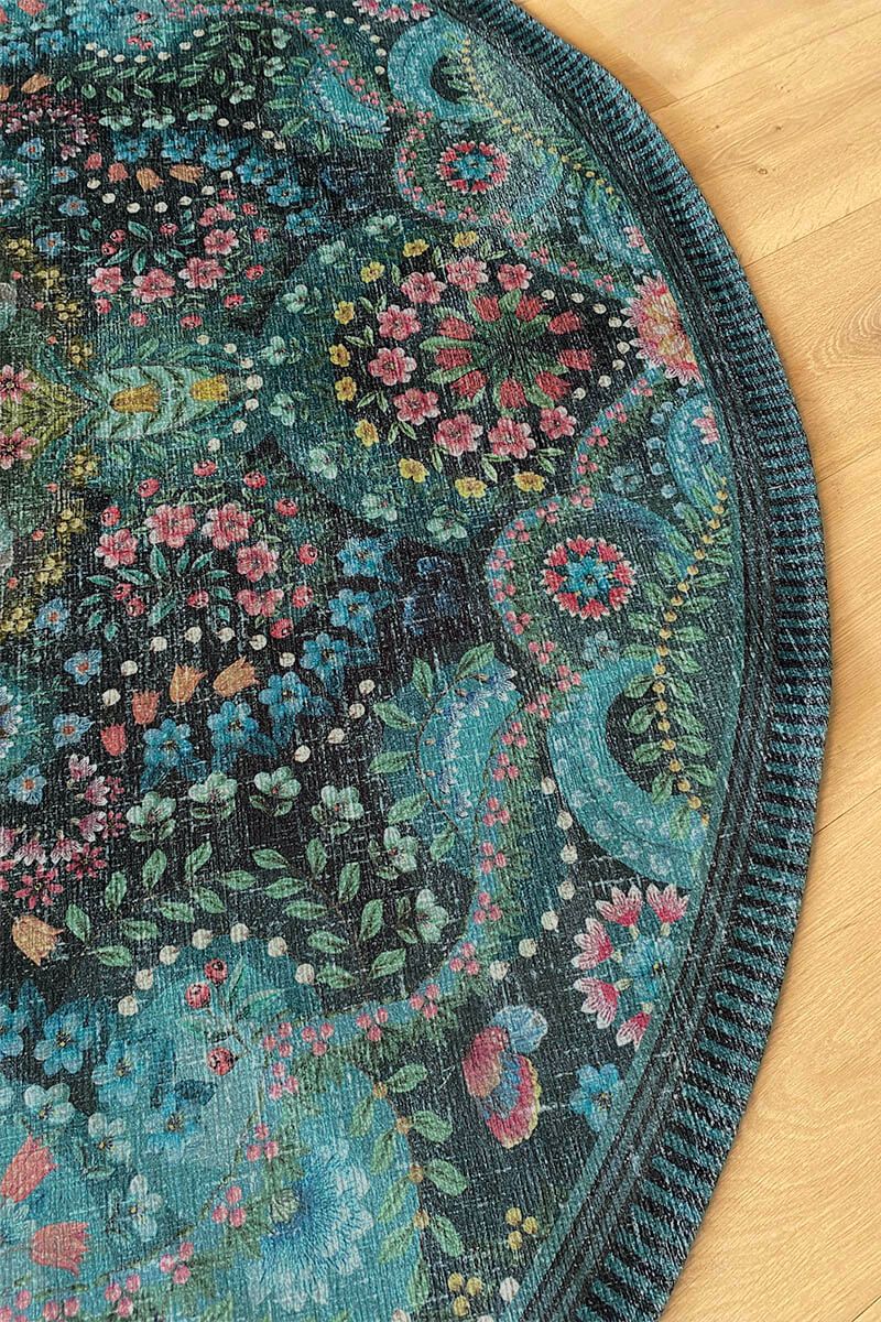 Round Carpet Moon Delight by Pip Dark Blue