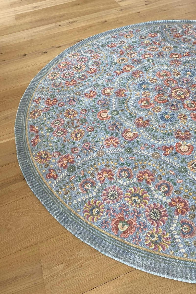 Tapis Rond Il Ricamo by Pip Bleu Clair
