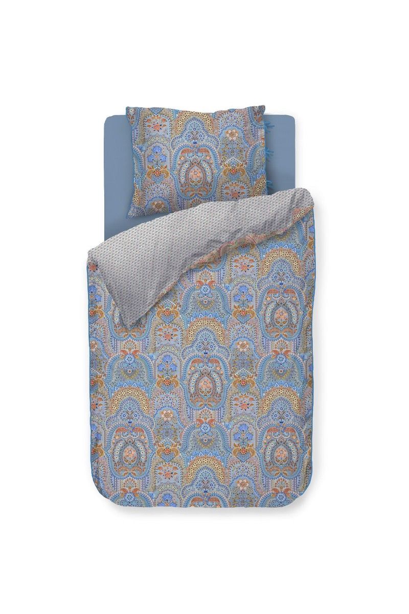 Ensemble housse de couette Jabali Flower Bleu