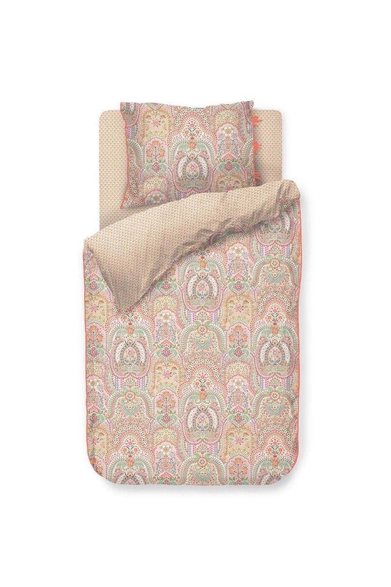 Ensemble housse de couette Jabali Flower Corail