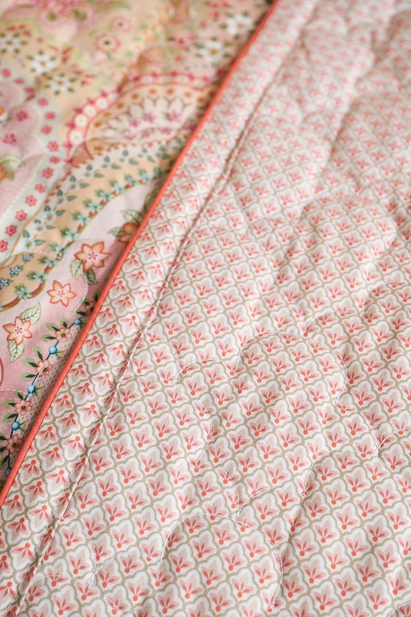 Quilt Jabali Flower Koralle