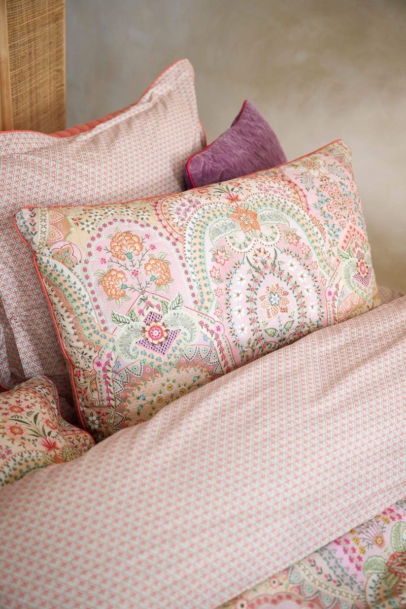 Quilted Zierkissen Jabali Flower Koralle