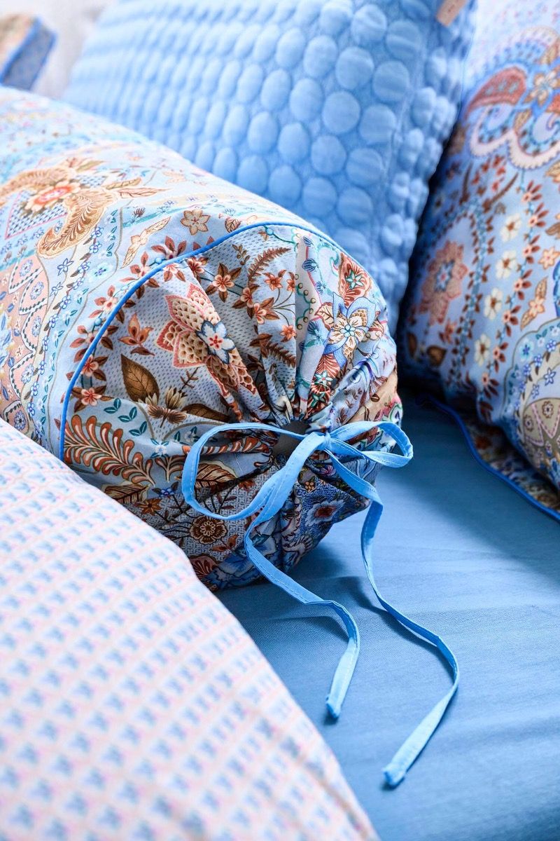Traversin Jabali Flower Bleu