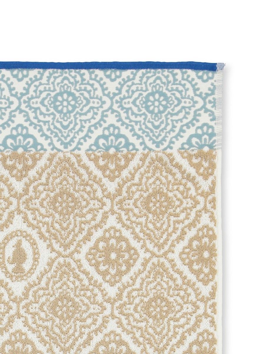 Baddoek Jacquard Check khaki 55x100 cm