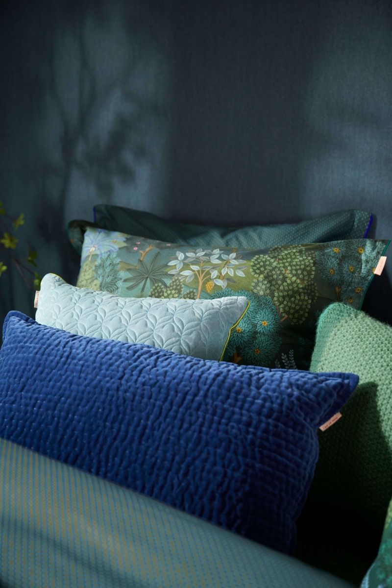 Kussensloop Jardin de Noche Donkerblauw