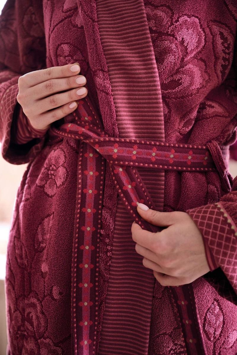 Peignoir Jasmin Jacquard Rose foncé