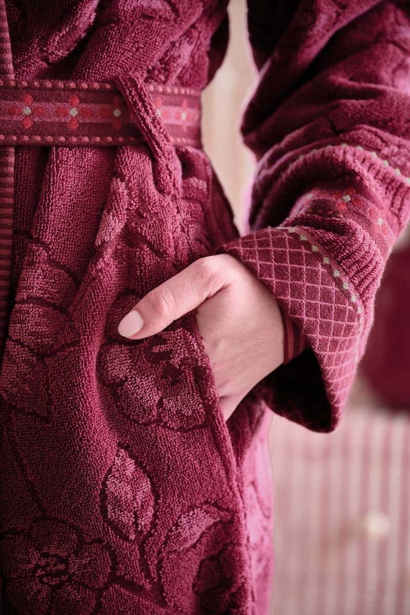 Peignoir Jasmin Jacquard Rose foncé