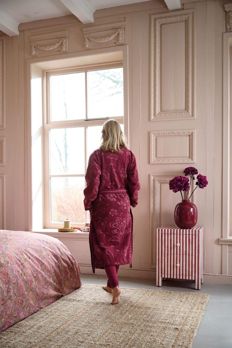 Peignoir Jasmin Jacquard Rose foncé