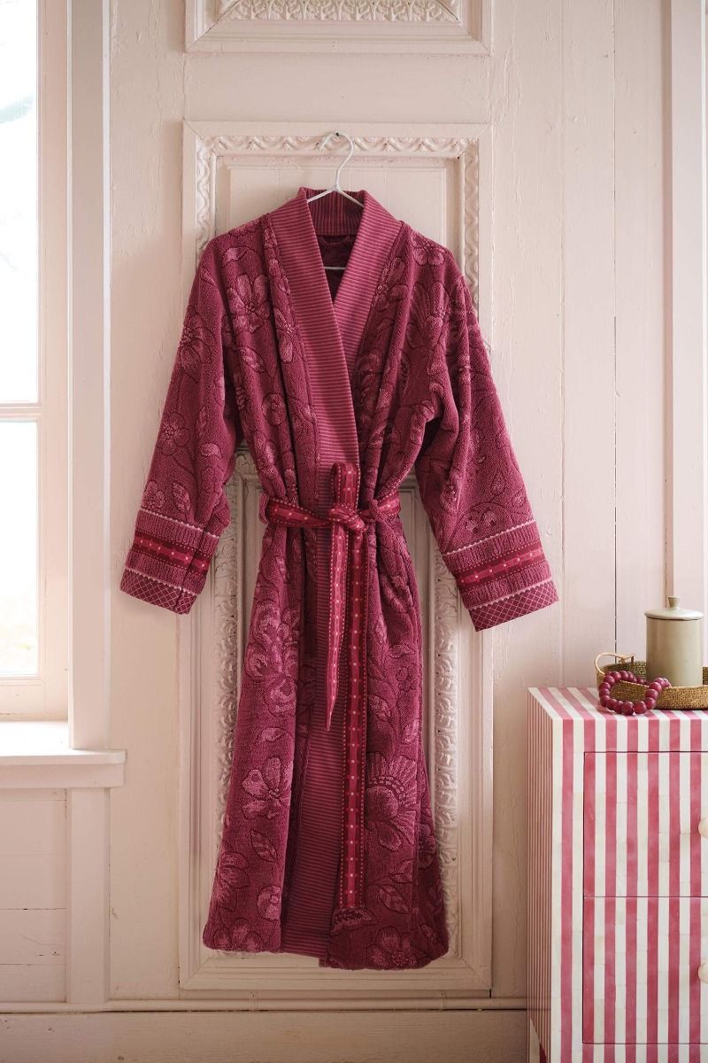 Peignoir Jasmin Jacquard Rose foncé