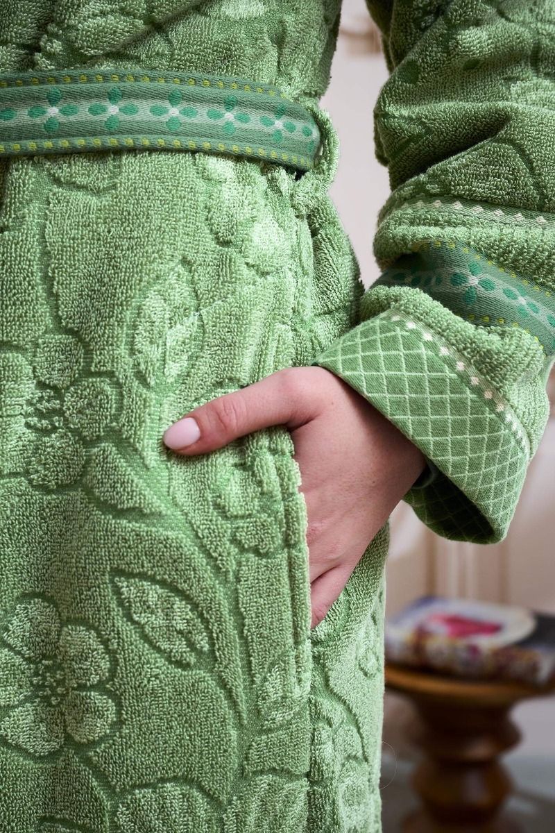 Peignoir Jasmin Jacquard Vert