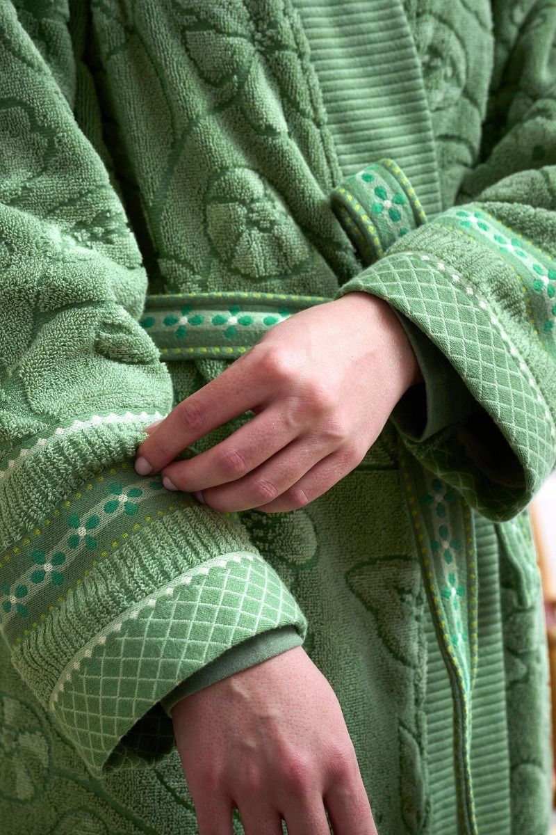 Peignoir Jasmin Jacquard Vert
